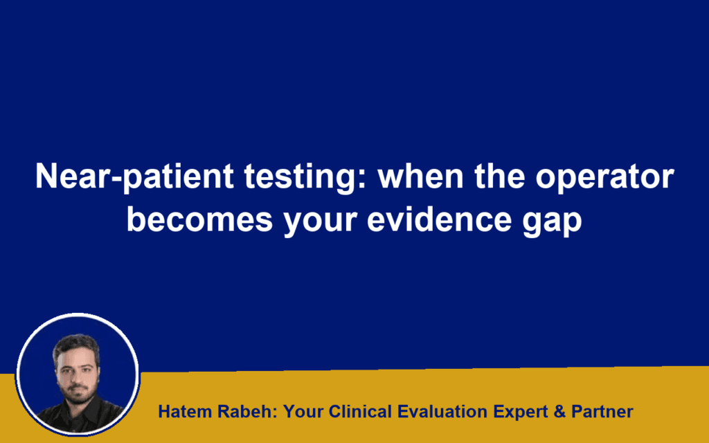 Near-patient testing: when the operator becomes your evidence gap