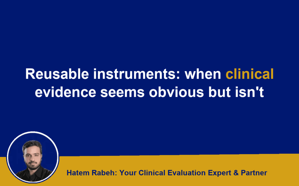 Reusable instruments: when clinical evidence seems obvious but isn’t