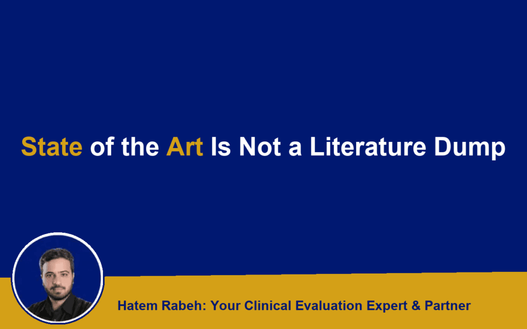 State of the Art Is Not a Literature Dump