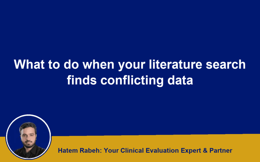 What to do when your literature search finds conflicting data