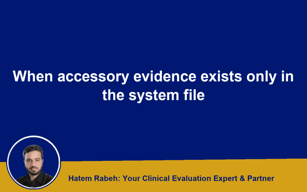 When accessory evidence exists only in the system file