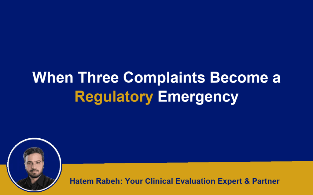 When Three Complaints Become a Regulatory Emergency