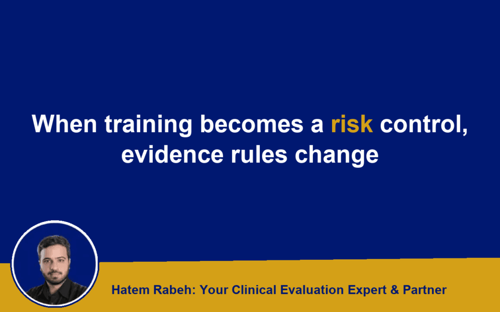 When training becomes a risk control, evidence rules change