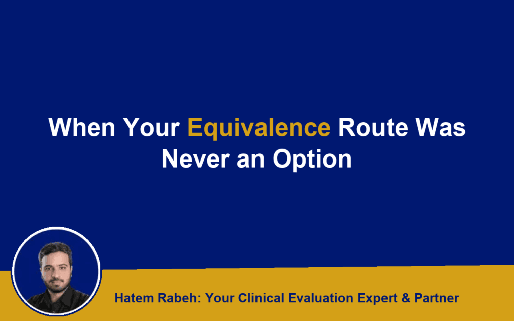 When Your Equivalence Route Was Never an Option