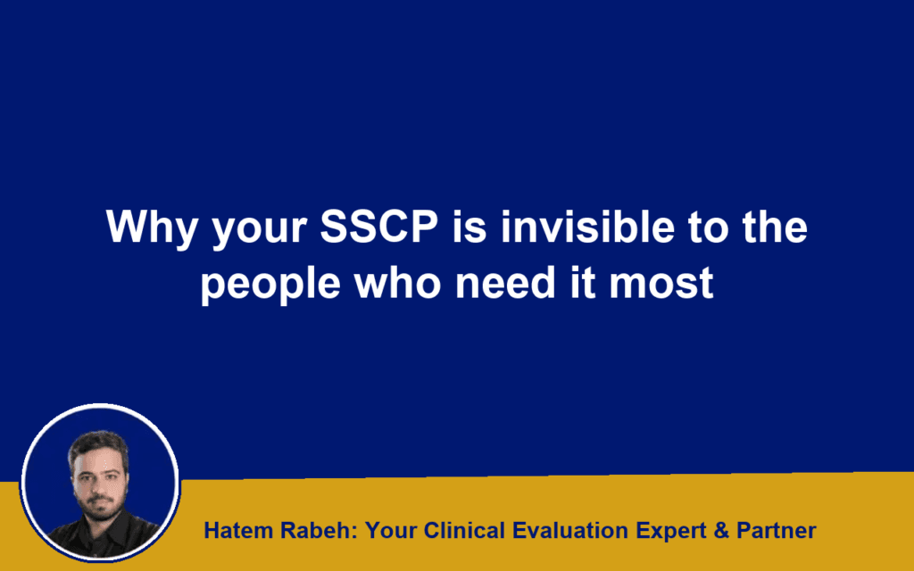 Why your SSCP is invisible to the people who need it most