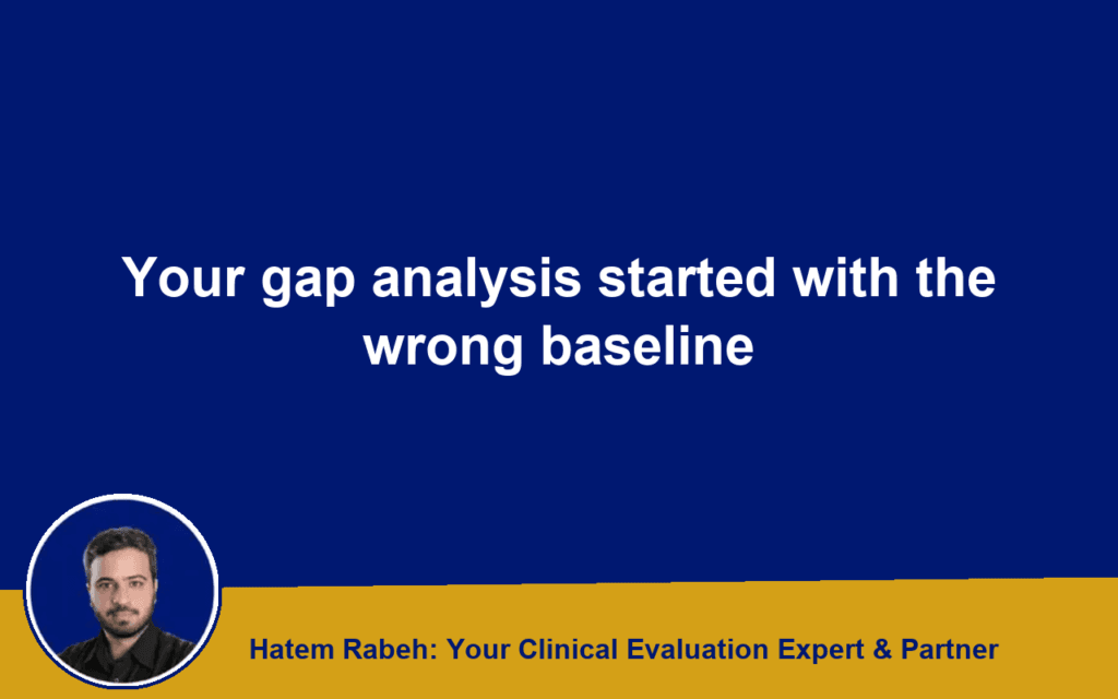 Your gap analysis started with the wrong baseline